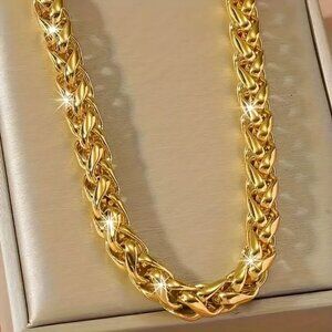 14K 6mm 26" Long Herringbone Chain Necklace